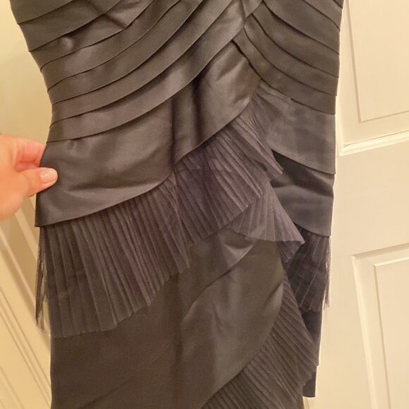 BCBG Max Azria black wrapped cocktail dress - Picture 2 of 5